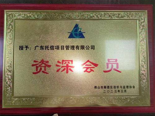 佛山市顺德区造价与监理协会资深...